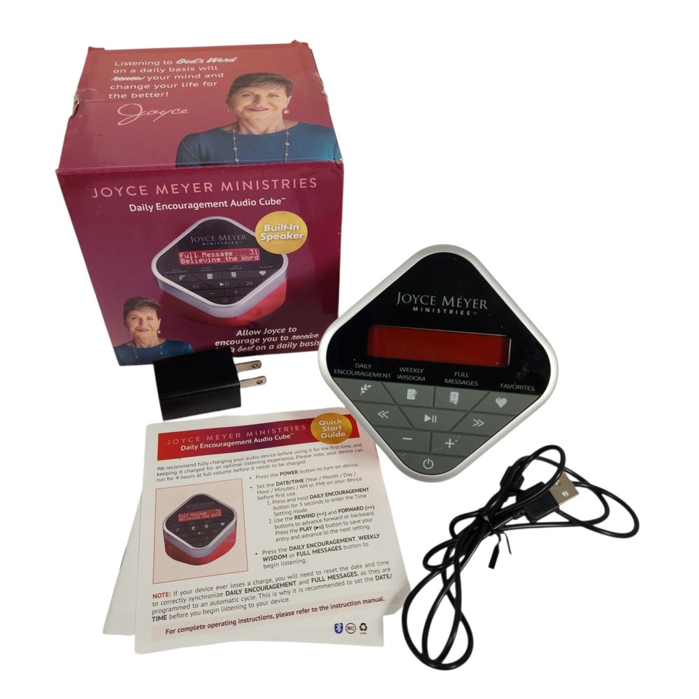 Joyce Meyer Ministries Daily‎ Encouragement Audio Cube Built-In Speaker USB